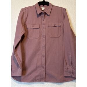 L.L. Bean Vintage Flannel Men’s Large Long Sleeve Two Pocket 100% Cotton Mauve